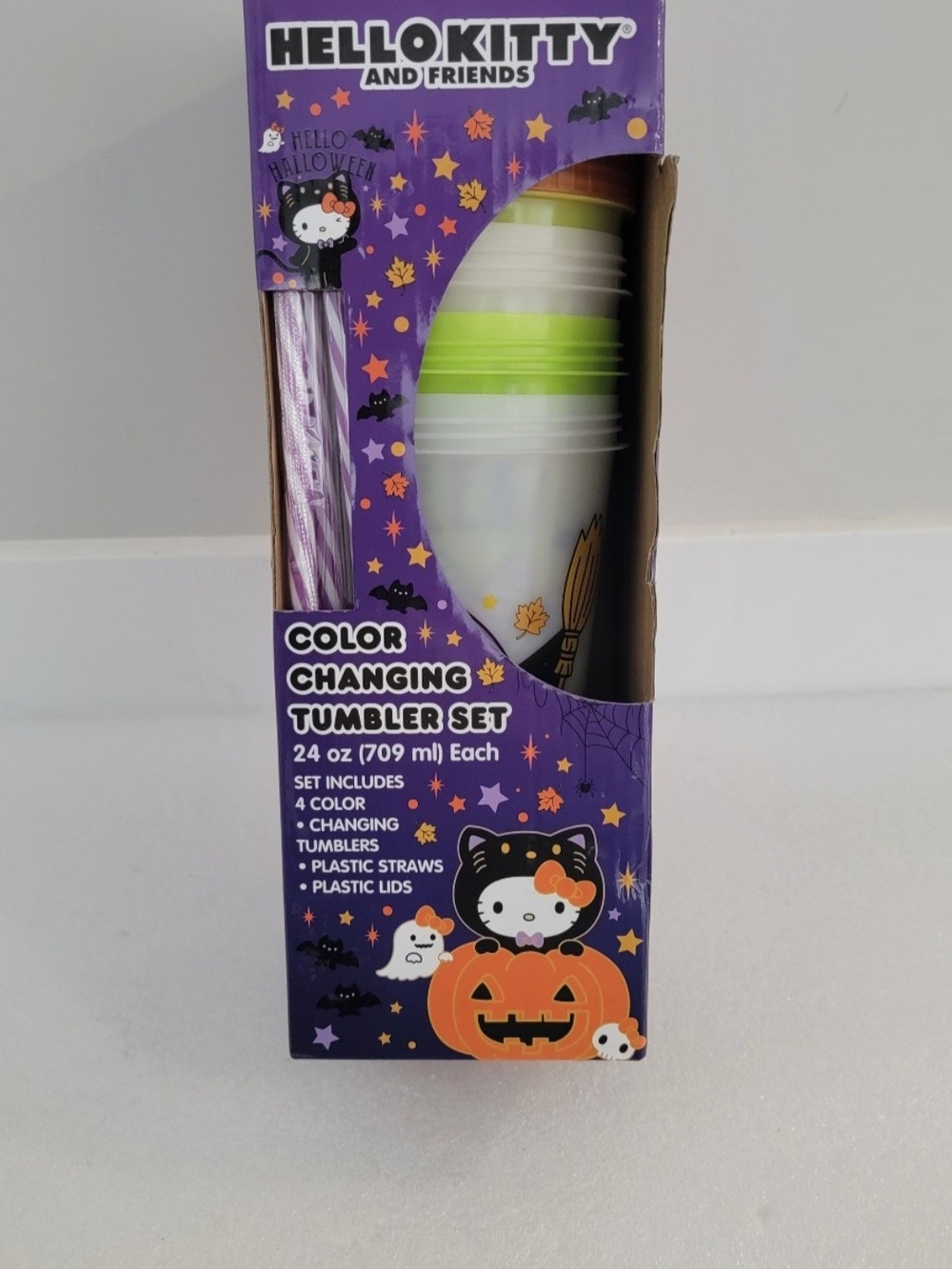 Hello Kitty Halloween 24oz Changing Color Cups Set